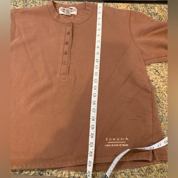 Chocolate brown sweatshirt Size large petite. - Picture 6 of 9